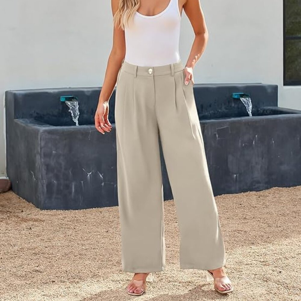 LILLUSORY Wide Leg Dress Pants Women's High Waisted Dressy Trousers